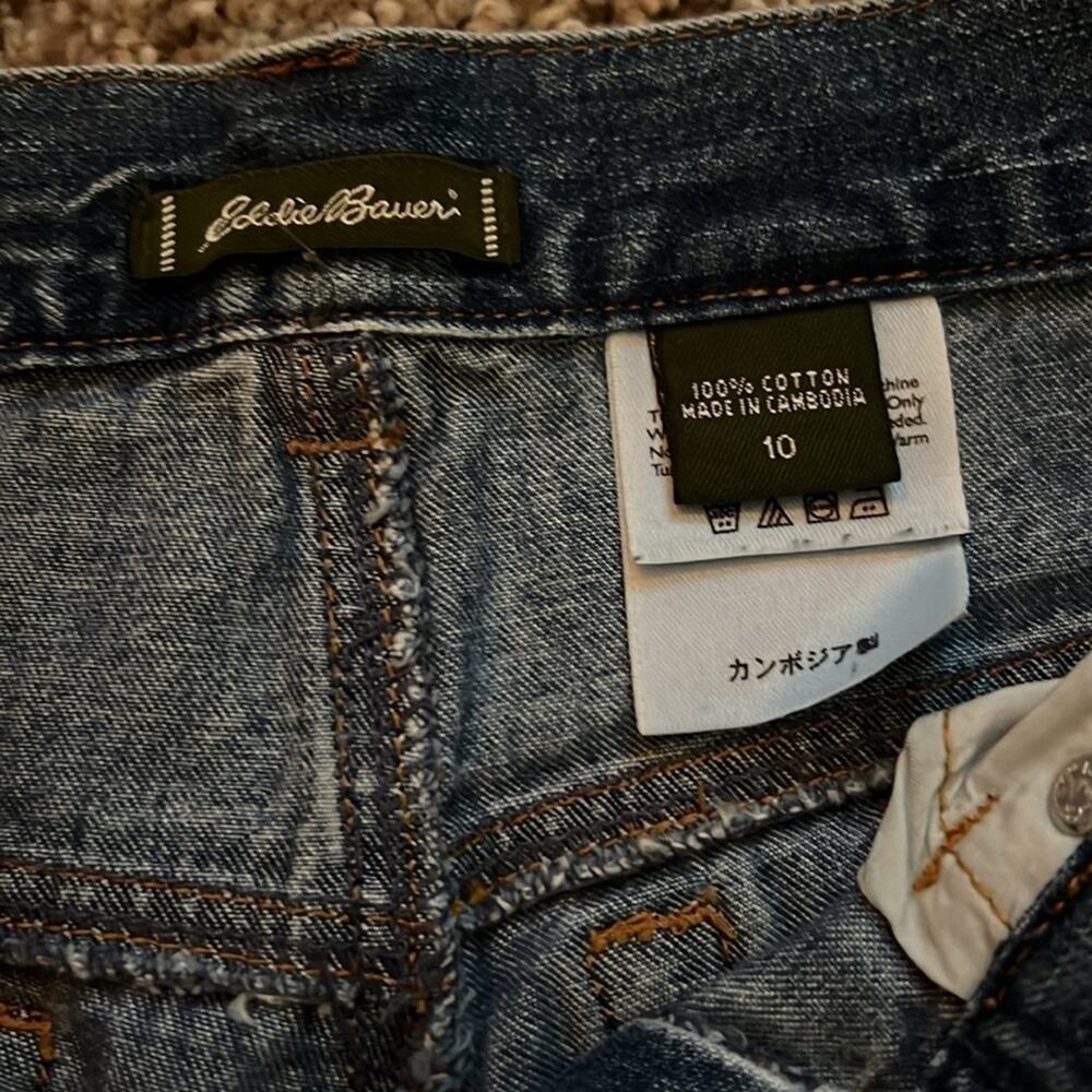 Eddie Bauer Capri blue jeans cotton denim straight leg pants size 10 - Picture 5 of 11